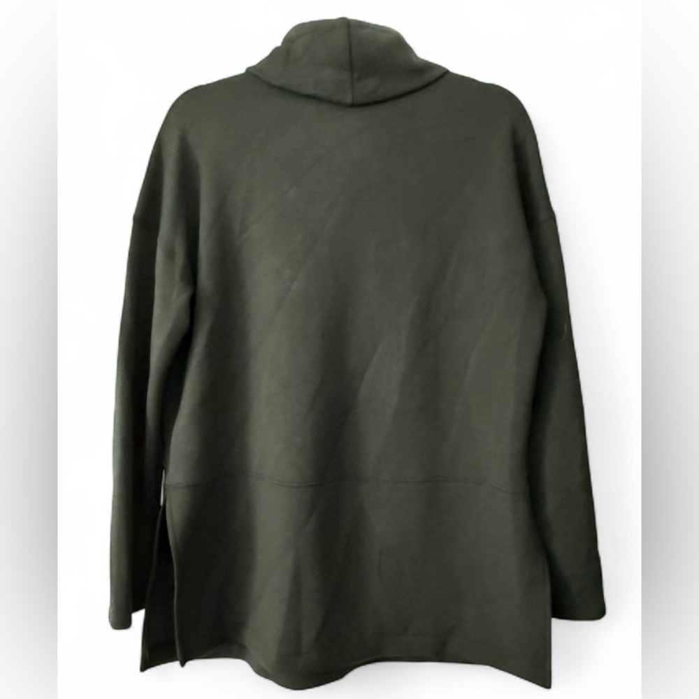 Spanx women’s Medium oversized long sleeve cowl neck dark green soft sweater - Picture 2 of 5